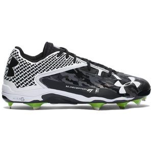 Under Armor White Gray Green Black Camo  Deception DT Diamond Football Cleats